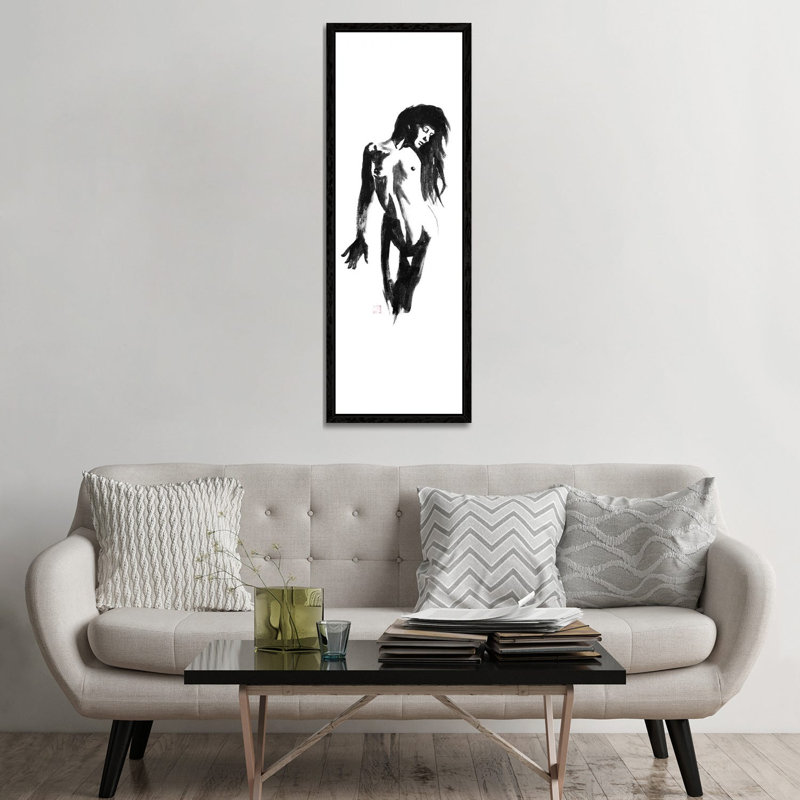 On The Wall by Péchane - Panoramic Print on Canvas, Black Framed, 152.4 cm H x 50.8 cm W