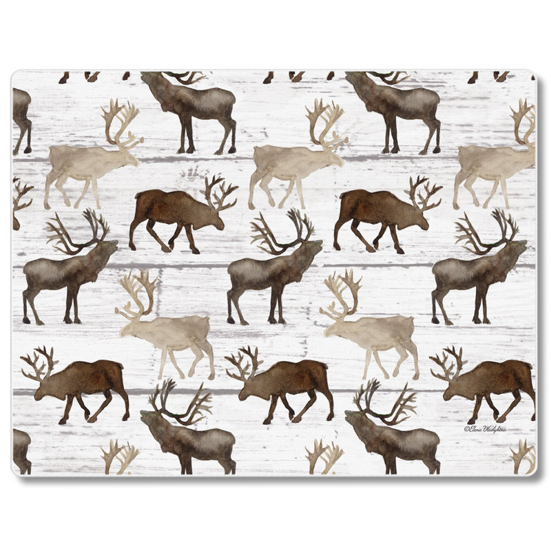 Planche à découper en verre trempé à motif de cerf 3 mm 10 po x 8 po