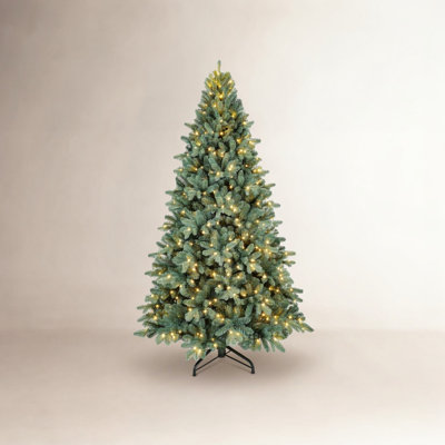 White 9' Pre-Lit Spruce White Christmas Tree