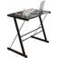 Bryanna Glass Top Metal Base Computer Desk-22494030