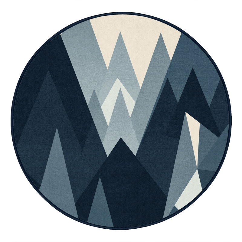 Tapis gris doux et moelleux Tonnele, Rond 4 pi