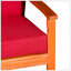 Causeuse eucalyptus avec coussins, huile naturelle, bourgogne-957041061-957041060