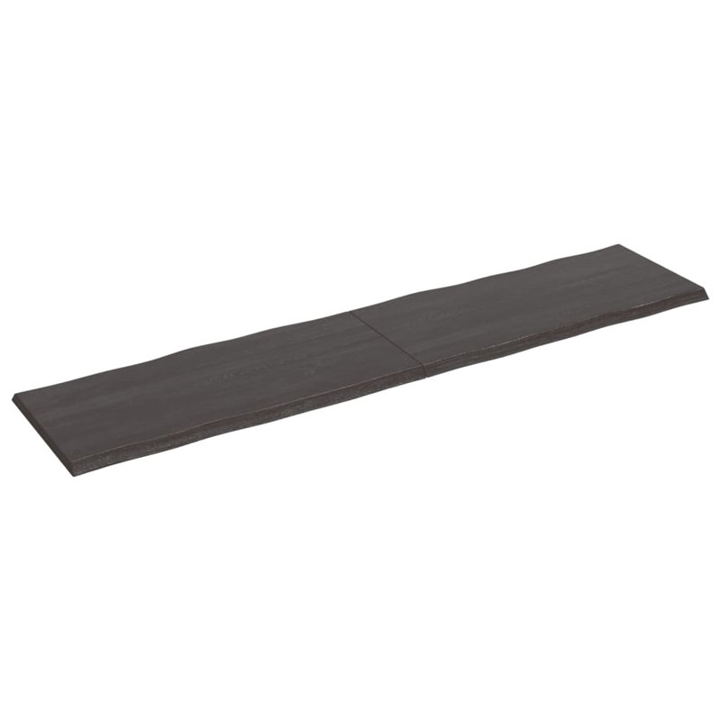 Solid Wood Table Top, Dark Grey, 50cm H x 220cm W x 4cm D