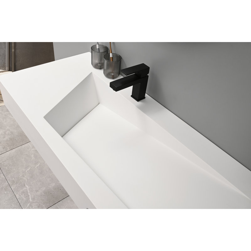 Meuble-lavabo mural 40 po x 19 po, Beige