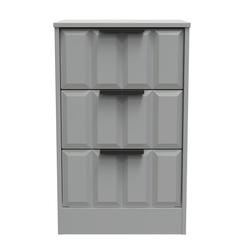 Doss 45cm W Manufactured Wood Bedside Table, Dusk Grey