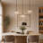 Abner Metal Pendant with Bark-Textured Glass Shades-1188212122