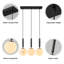 Luminaire suspendu Mid-Century moderne à 3 lumières avec globe en verre blanc laiteux pour îlot de cuisine