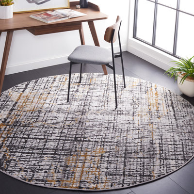 Tapis gris anthracite / or Minyard 248