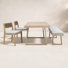Rosa 4 - Person Eucalyptus Wood Patio Dining Set With Bench, Cushions Included