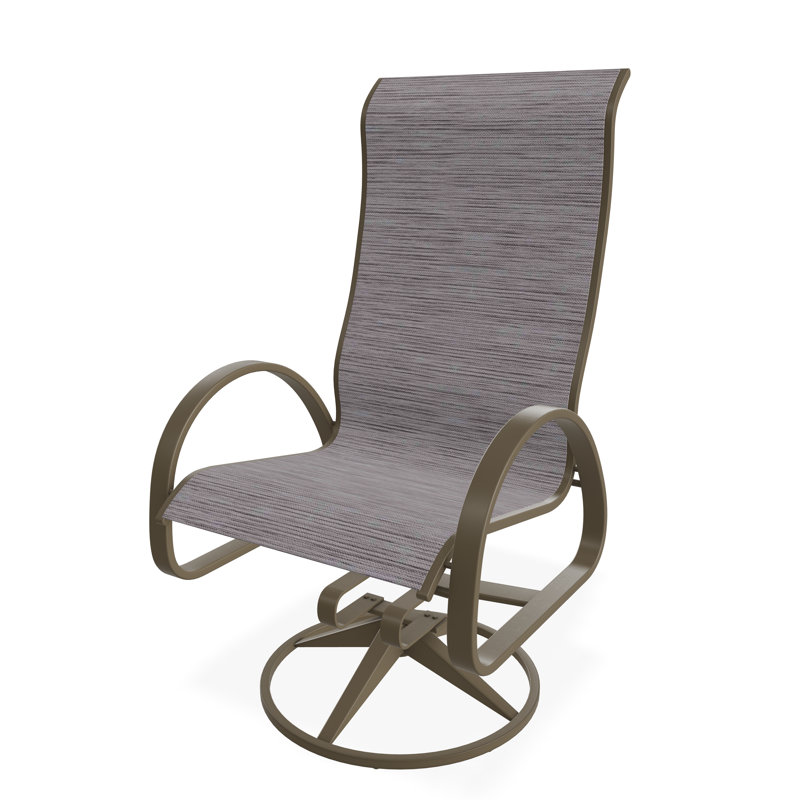 Chaise berçante pivotante Aruba II, Beachwood, Fossile