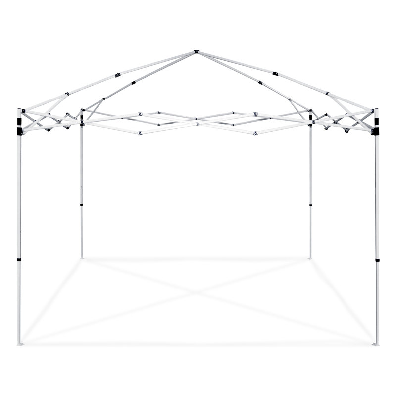 10x10 Blue Polyester Pop-Up Canopy with Steel Frame