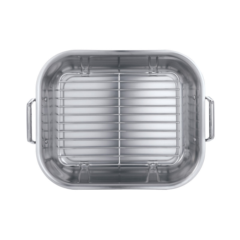 Tramontina Stainless Steel 16.75-Inch Roasting Pan with Rack