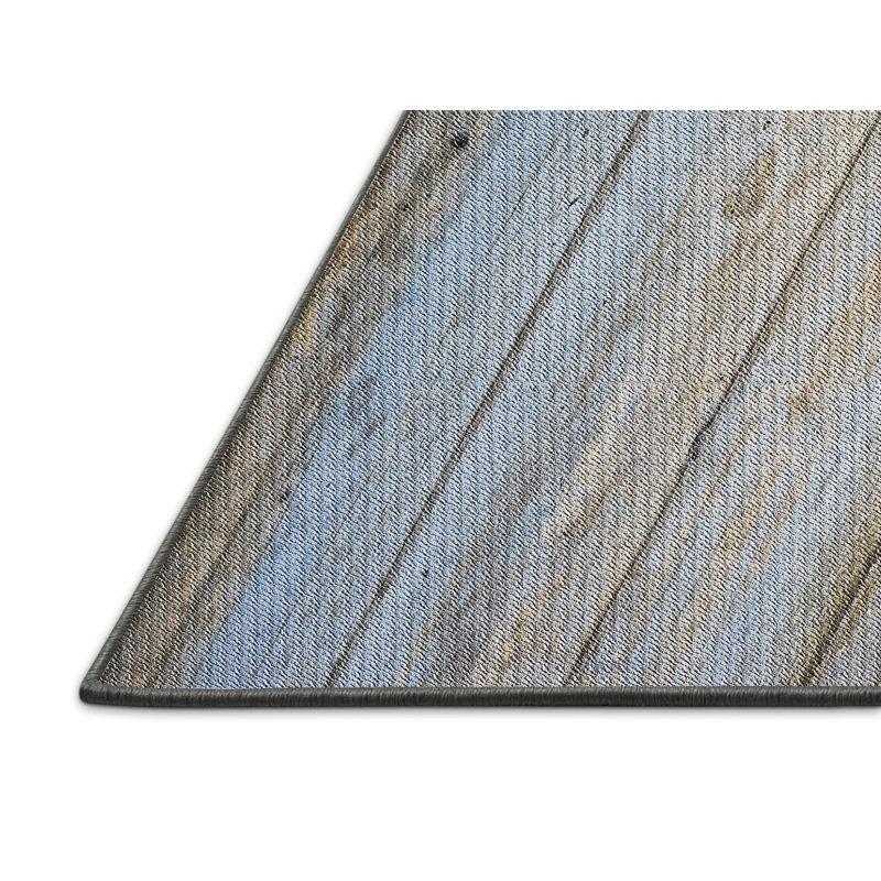 Tapis gris/brun tissé à la machine, Rectangle 5 pi x 7 pi