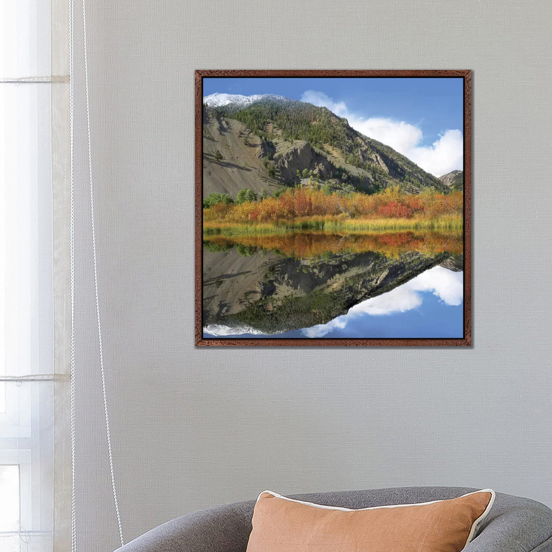 Boulder Mountains Reflected In Pond, Idaho von Tim Fitzharris - Gallery-Wrapped Canvas Giclée on Canvas