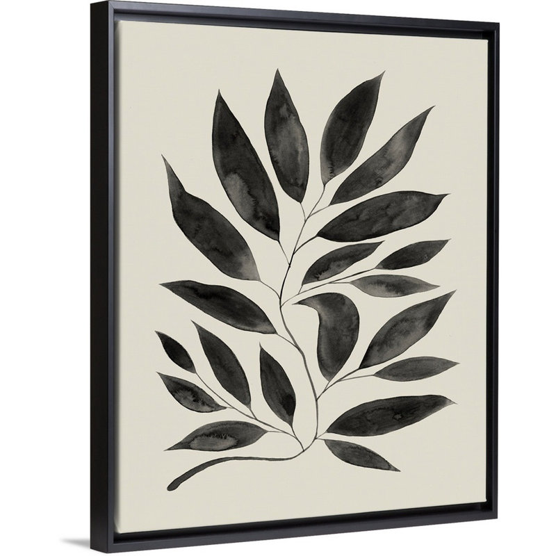 Art mural sur toile Branched Composition II, Toile avec cadre noir, H 42 po x l 34 po