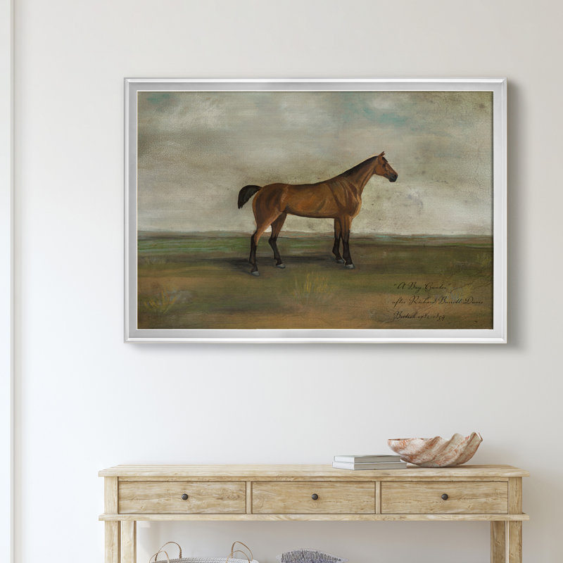 A Bay Hunter - Reproduction d'art sur toile encadrée, H 18,5 po x l 24,5 po x P 1,5 po, Argent