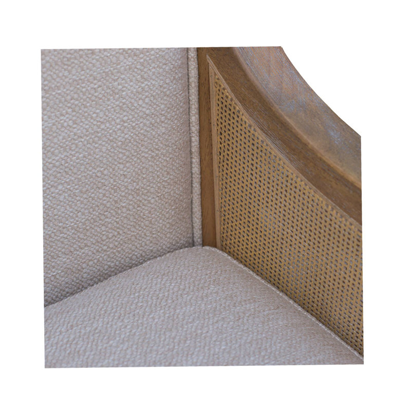 Chaise d'appoint avec coussins rembourrés Martha Stewart Morgan Cane