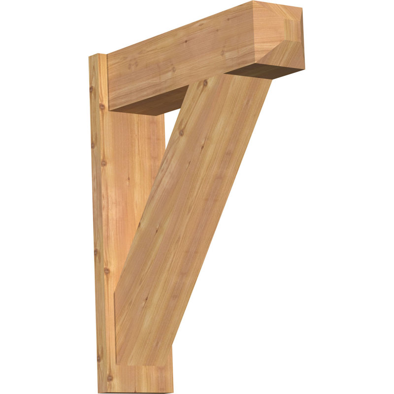 Artisan traditionnel en bois rustique, Cèdre rouge occidental l 7 1/2 po (lisse), P 26 po x H 32 po