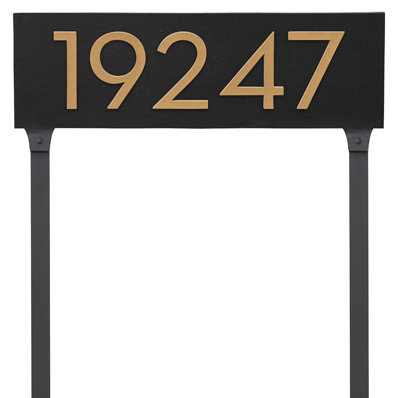 Rectangle Lawn Insert, Black/Gold, Yes