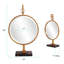 Medallion Round Beveled Framed Freestanding Mirror-1392937426