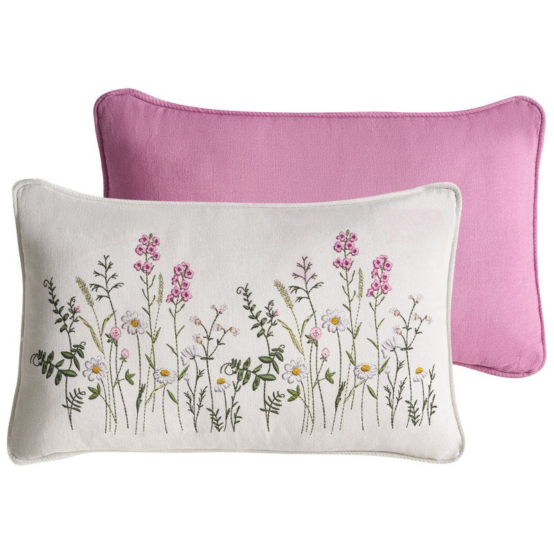 Floral Rectangular Throw Cushion