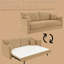 Cadie Mocha Chenille Sofa With 2 Pillows - Convertible To Sofa Bed