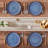 vancasso 4 Piece Blue Ceramic Dinner Plates Set,Kiln-Fired Plates-1387635330