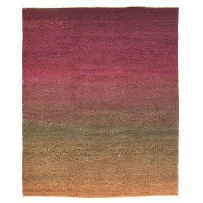 Twilight Wool Ombre Area Rug in Purple/Green/Red