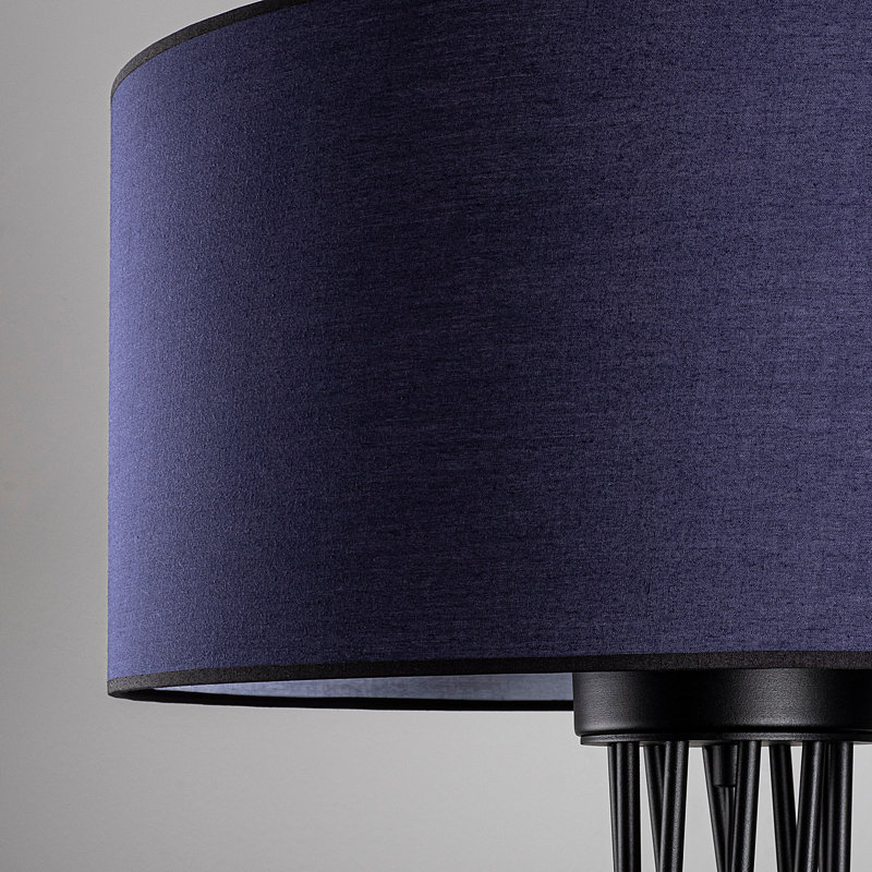 68.78'' Black Traditional Floor Lamp, Pink