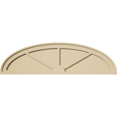 Elliptical Signature Urethane Pediment, Primed Tan