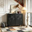 Armoire de rangement moderne en bois noir