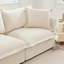 Canapé modulaire 3 places à assise profonde, housse en chenille, salon élégant et confortable, style moderne