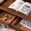 Bureau en bois d'hévéa de style rétro-1912828756