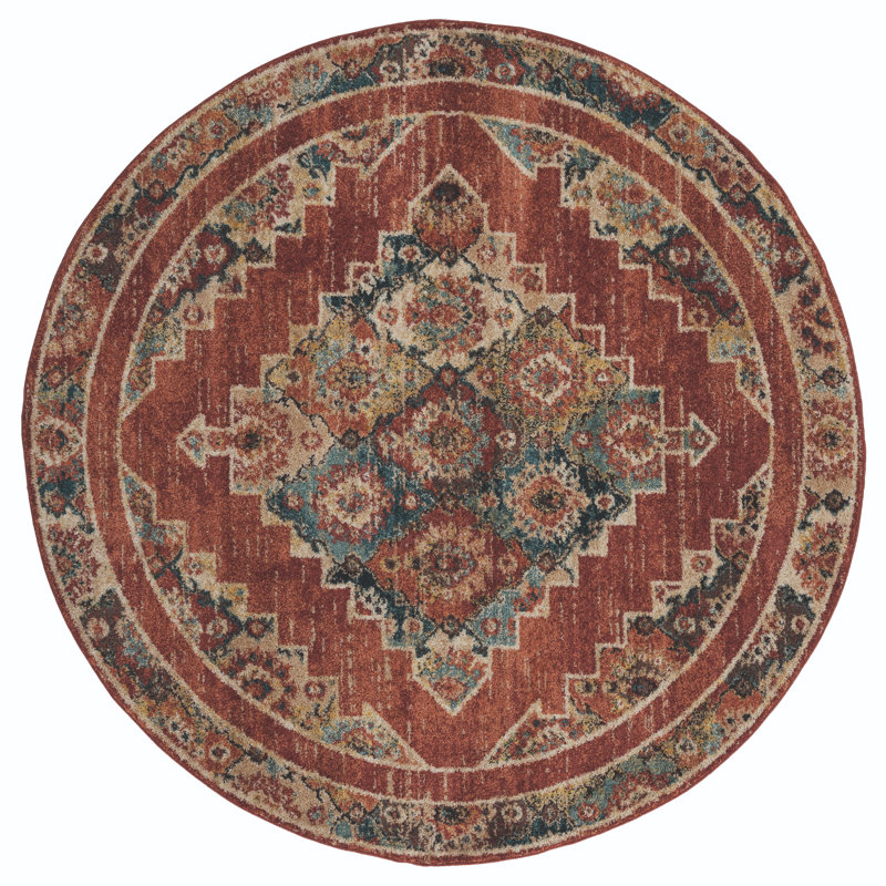 Summertown Oriental Indoor Rug, Round 7'10"