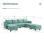 Canapé modulaire en U modulaire réversible avec siège de rangement-1889026058
