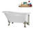 58" Streamlin Clawfoot Tub,Tray,Drain, Clawfeet-101628927-102219867