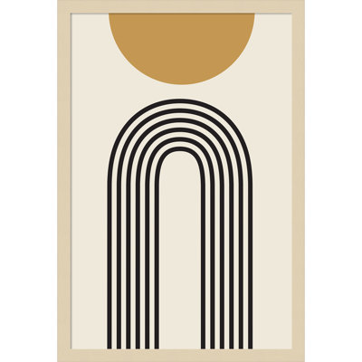 Retro Mountain Sunrise Print