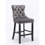 Tabourets de bar contemporains rembourrés en velours avec boutons capitonnés-1877338181