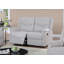 Causeuse inclinable de style moderne 1pc Toile de jute rembourrée avec accoudoirs moelleux et appui-tête-1937742060