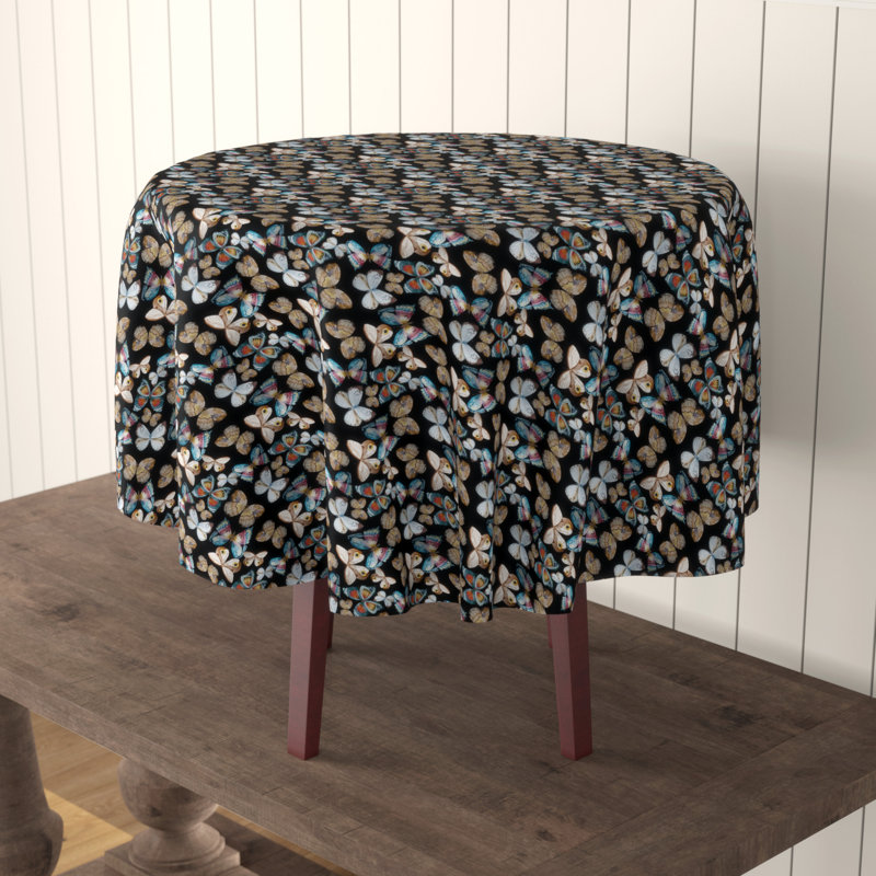 Annika Geometric Round Tablecloth, 108" L x 108" W