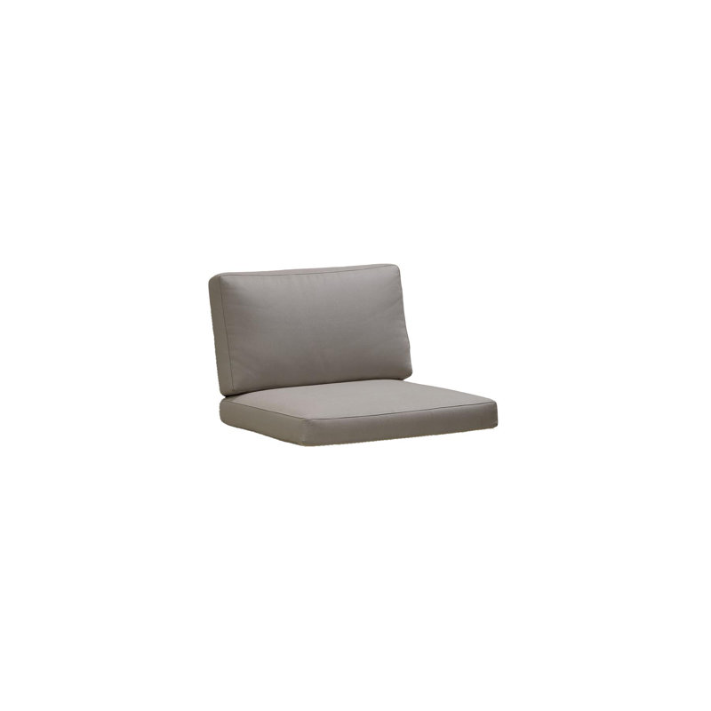 Connect 58.3" Wide Outdoor Wicker Loveseat with Cushions, Right Hand Facing, Taupe