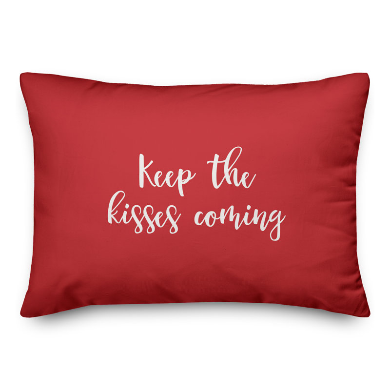  Coussin Keep The Kisses Coming, Rouge