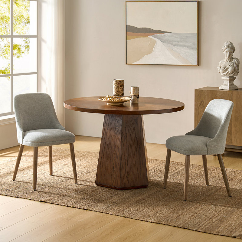 Chaise d'appoint rembourrée avec pieds en bois massif Kanalu, Gris