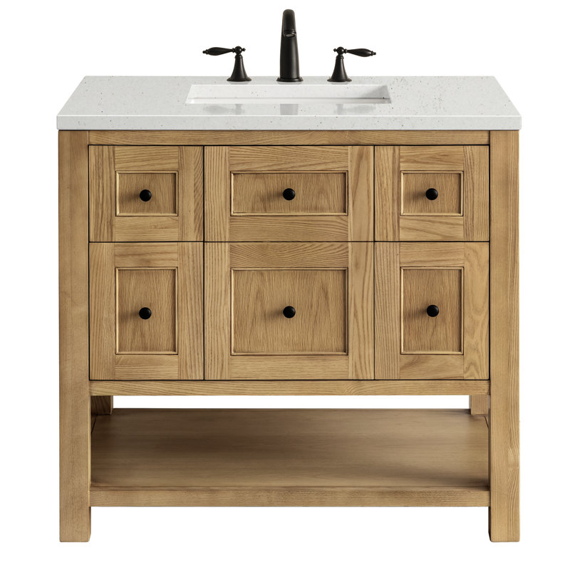 Breckenridge 36'' W Single Vanity, Lime Delight, Light Natural Oak, 8" Widespread