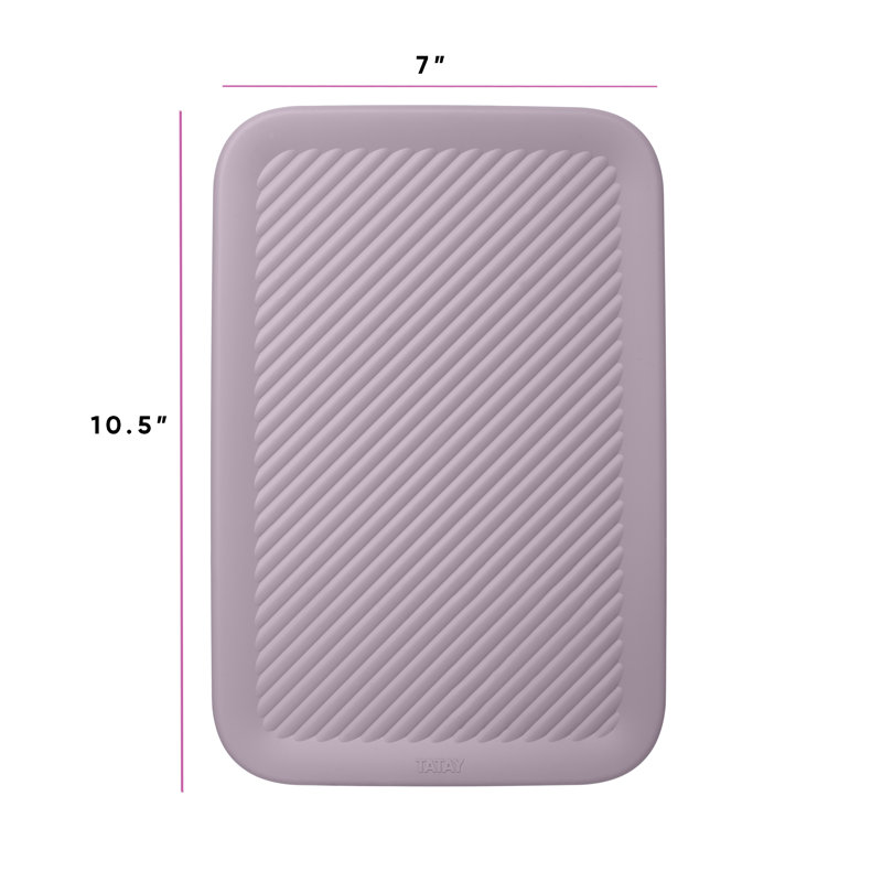 Couvercle de rangement en plastique nervuré, Lilas, H 0,15 po x l 11 po x P 7 po