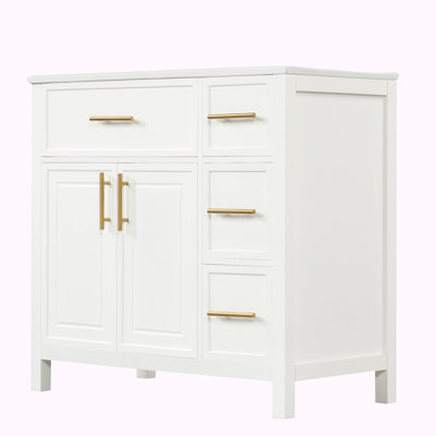 36'' Single Bathroom Vanity with Ceramic Top