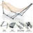  Double Hammock with Stand 650lb Capacity Double Hammock with Spreader Bar, Solid Grade 201 Stainless Steel 30s Set Up, Sturdy Flexible Hammock Stand Portable, Outdoor Indoor, Yellow-224441560