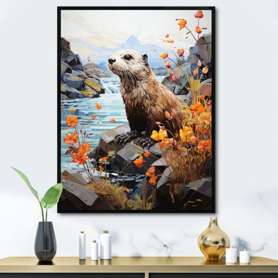 Brown Otter Playful River Dweller  Brown Otter Playful River Dweller