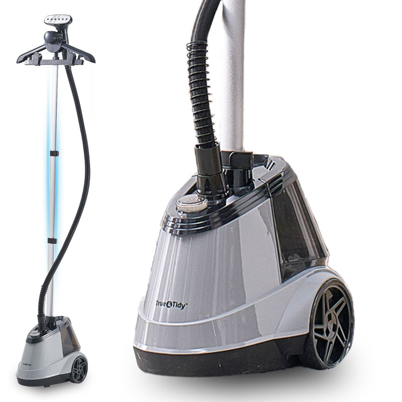 True & Tidy Pro Commercial Heavy Duty Garment Steamer With Extra Large 2.9L Water Tank, Gray