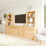 Kitchen Pantry Cabinet With 6 Open Shelves, Storage Bookshelf With 6 Drawers (B+F+G+C)